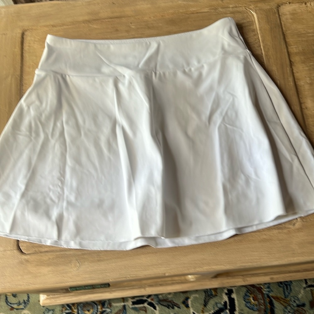New Forever 21 white tennis skirt with shirts attached